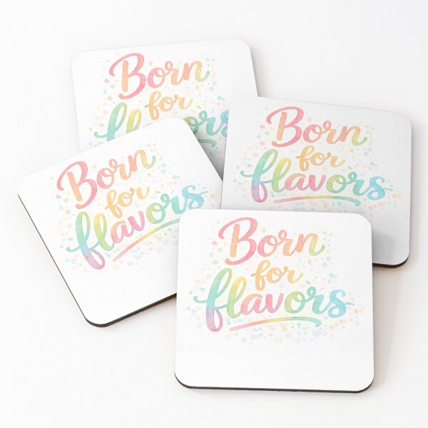 Item preview, Born for Flavors | Watercolor Typography  designed and sold by PearlPathFinds.