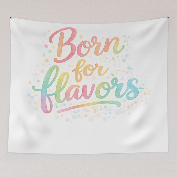 Item preview, Born for Flavors | Watercolor Typography  designed and sold by PearlPathFinds.
