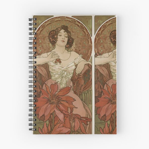 Item preview, The Ruby Woman With Red Poinsettia Flowers designed and sold by artofuniverse.