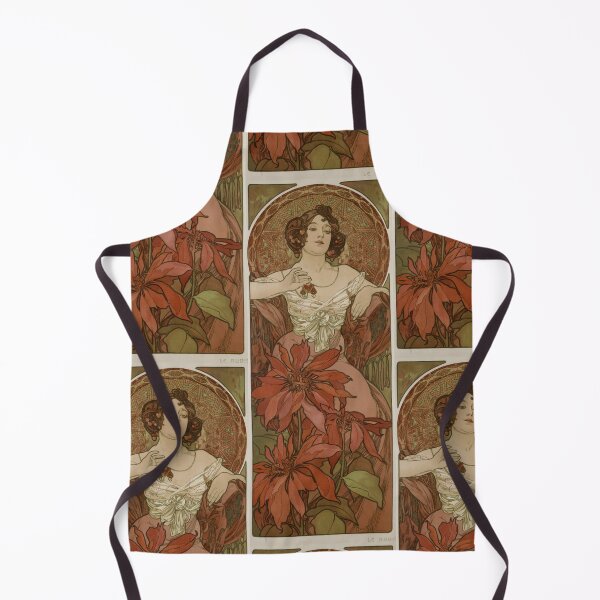 Item preview, The Ruby Woman With Red Poinsettia Flowers designed and sold by artofuniverse.