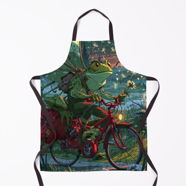 Item preview, Frog on a Bicycle — He's Doing His Best designed and sold by FrostyFrisby.