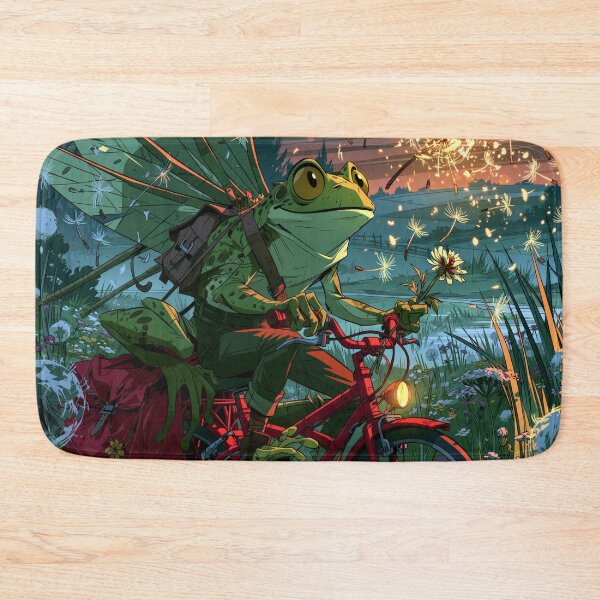Item preview, Frog on a Bicycle — He's Doing His Best designed and sold by FrostyFrisby.