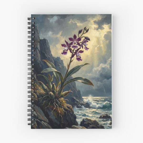 Item preview, Orchid Flower Botanical Painting in Winslow Homer Realist Style designed and sold by OddlySticky.