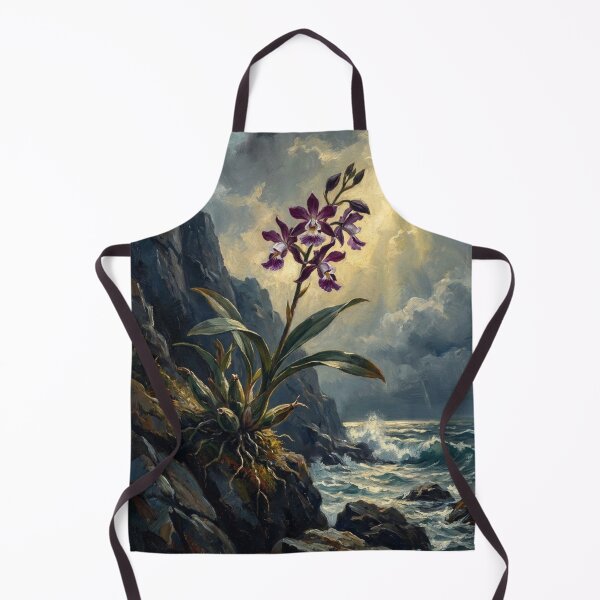 Item preview, Orchid Flower Botanical Painting in Winslow Homer Realist Style designed and sold by OddlySticky.