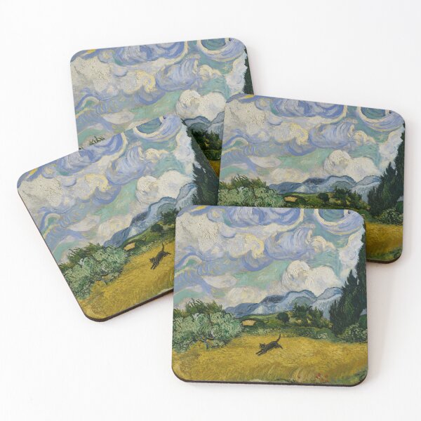 Item preview, Vincent van Gogh Wheatfield with Black Cat Famous Painting Tribute designed and sold by UtArt.