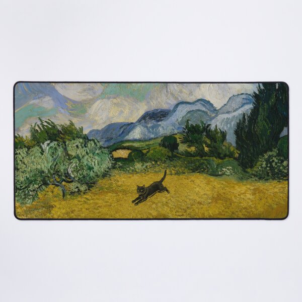 Item preview, Vincent van Gogh Wheatfield with Black Cat Famous Painting Tribute designed and sold by UtArt.