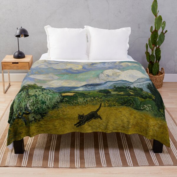 Item preview, Vincent van Gogh Wheatfield with Black Cat Famous Painting Tribute designed and sold by UtArt.