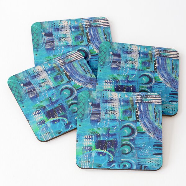 Item preview, Vibrant Abstract Blue  designed and sold by Jean Plout.