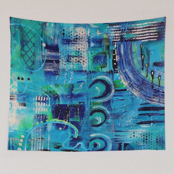 Item preview, Vibrant Abstract Blue  designed and sold by Jean Plout.