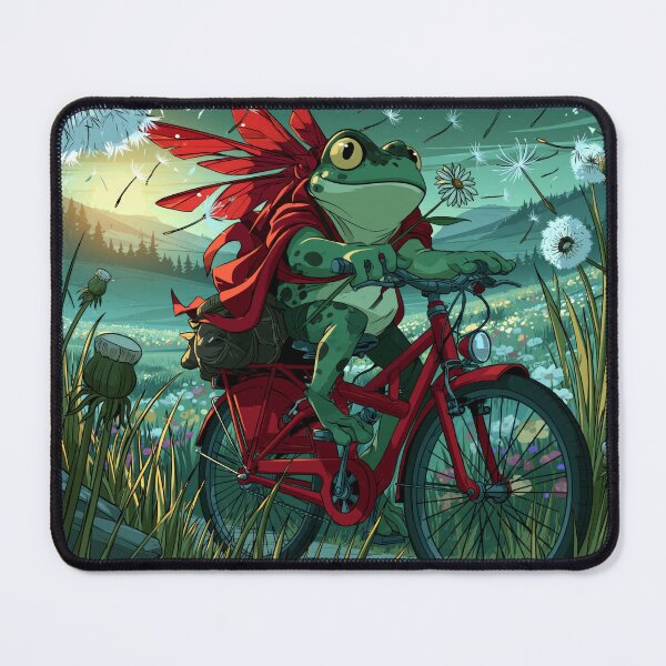 Item preview, Frog on a Bicycle — He's Doing His Best designed and sold by FrostyFrisby.