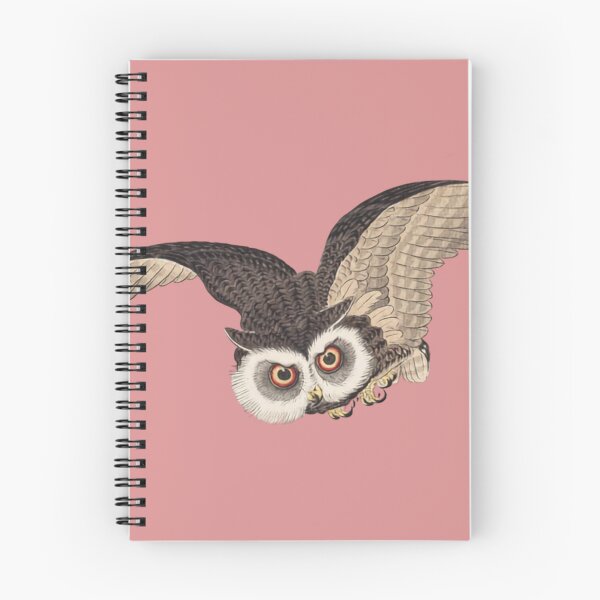 Item preview, Japanese Animal Art - Owl - Modern Ukiyo-e - Japandi, Pastel Pink designed and sold by Black Swallow.