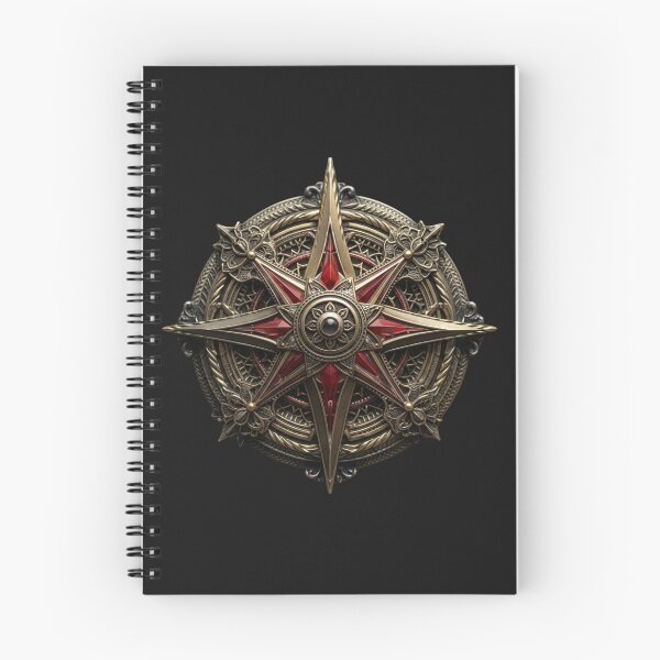 Item preview, Crimson Star Compass: Ornate Steampunk & Fantasy Relic designed and sold by 63Hotpeppers.