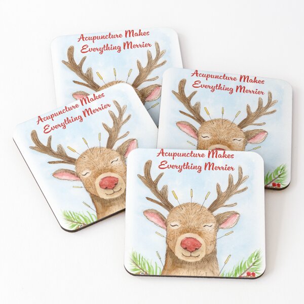 Item preview, Merry Christmas Acupuncture Reindeer Merrier designed and sold by daphsam.