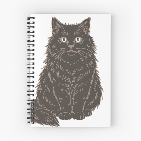 Item preview, Minimalist Dark Brown Fluffy Cat Drawing designed and sold by muhammadkhafidh.