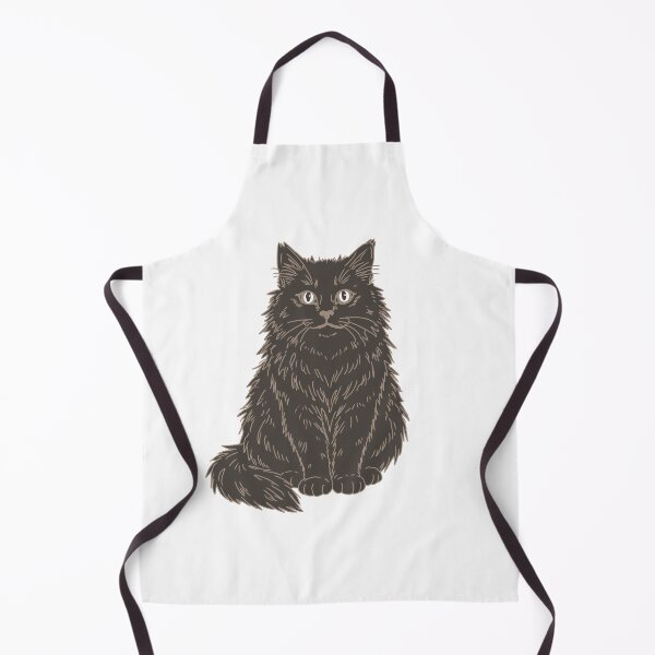 Item preview, Minimalist Dark Brown Fluffy Cat Drawing designed and sold by muhammadkhafidh.
