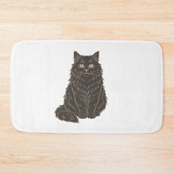 Item preview, Minimalist Dark Brown Fluffy Cat Drawing designed and sold by muhammadkhafidh.