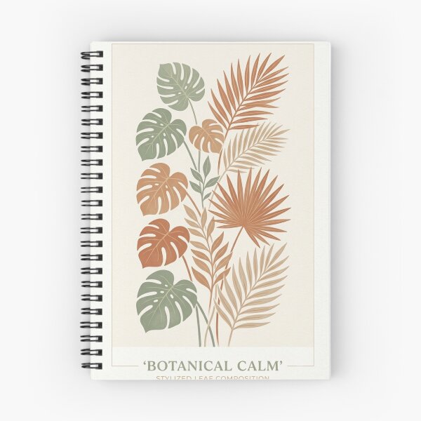 Item preview, Botanical Calm Tropical Leaves Art - Minimalist Terracotta and Sage Green designed and sold by Bela Ambrus.
