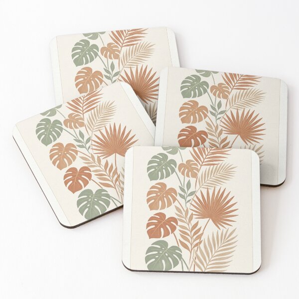 Item preview, Botanical Calm Tropical Leaves Art - Minimalist Terracotta and Sage Green designed and sold by Bela Ambrus.