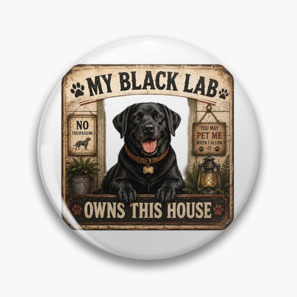 Item preview, My Black Lab Owns This House | Funny Labrador Retriever T-Shirt designed and sold by Goodthingstree.