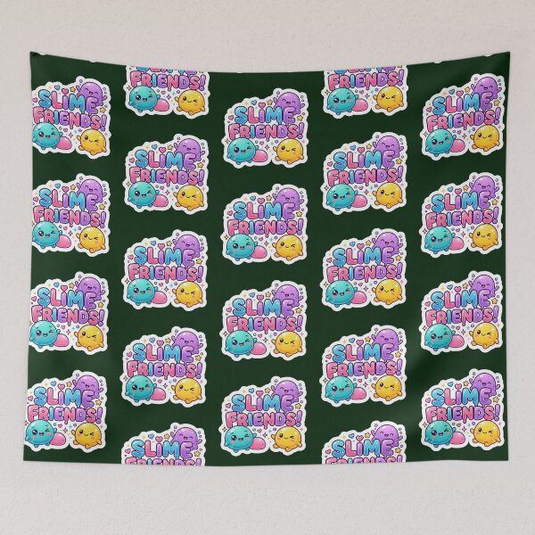 Item preview, Slime Friends Kawaii Sticker | Cute Pastel Blob Characters | Happy Cartoon Aesthetic Gift designed and sold by Bhaskar Digital Art.