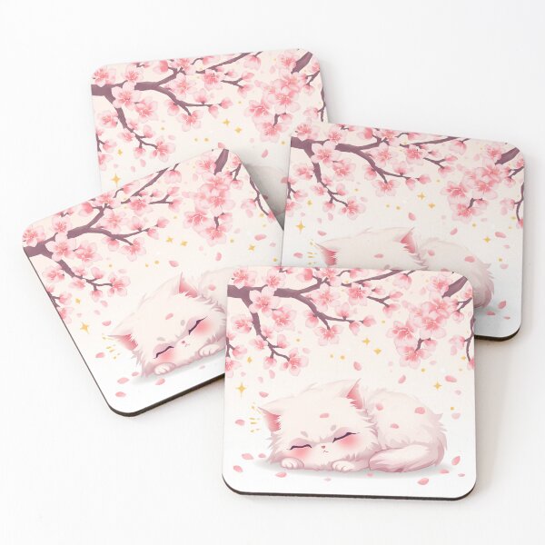 Item preview, Kawaii Sakura Cat | Adorable Cherry Blossom Kitten Design designed and sold by Stylestickers55.