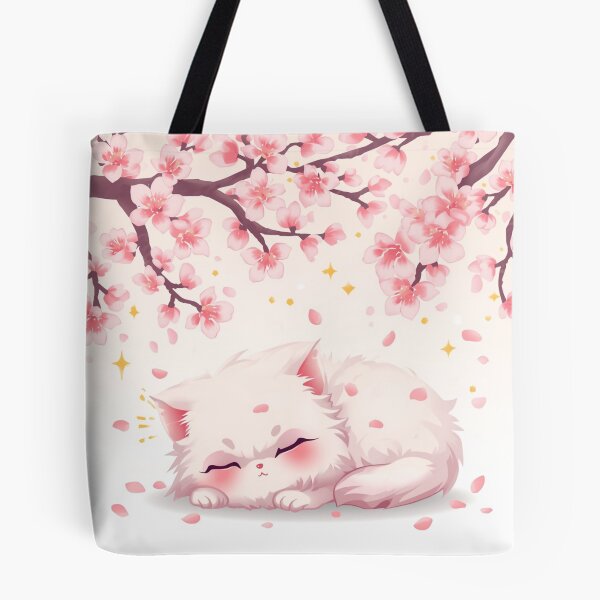 Item preview, Kawaii Sakura Cat | Adorable Cherry Blossom Kitten Design designed and sold by Stylestickers55.