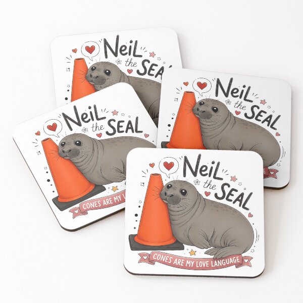 Item preview, Neil the Seal Funny Retro | Cute Seal with Traffic Cone designed and sold by SAMO-TOP.