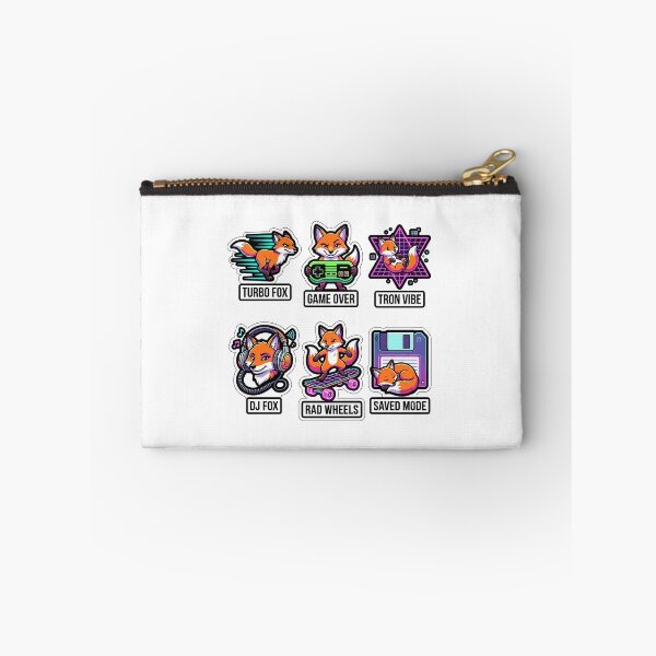 Item preview, Retro Cyber Fox Sticker Pack - Vintage Neon & Foxy Puns designed and sold by SimpleP.