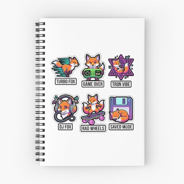 Item preview, Retro Cyber Fox Sticker Pack - Vintage Neon & Foxy Puns designed and sold by SimpleP.