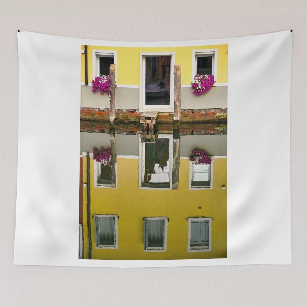 Item preview, Yellow house reflected in water, Chioggia, Italy designed and sold by goceris.
