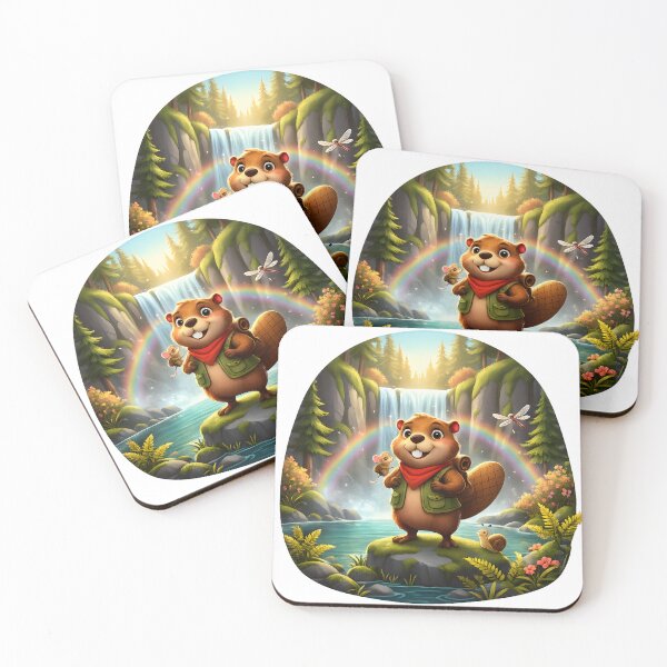 Item preview, Happy Beaver Adventures – Hidden Waterfall designed and sold by Clothes With Smiling Animals Walt Gral.