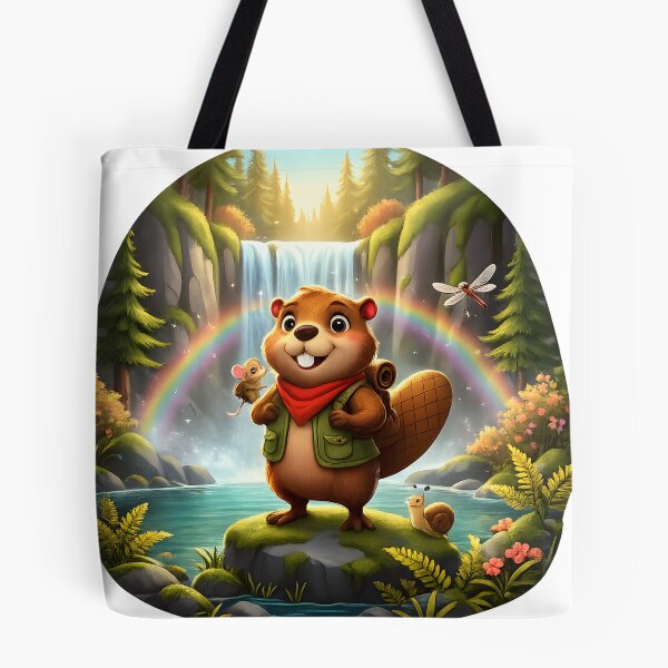 Item preview, Happy Beaver Adventures – Hidden Waterfall designed and sold by Clothes With Smiling Animals Walt Gral.