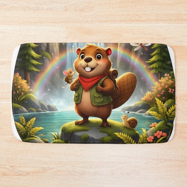 Item preview, Happy Beaver Adventures – Hidden Waterfall designed and sold by Clothes With Smiling Animals Walt Gral.