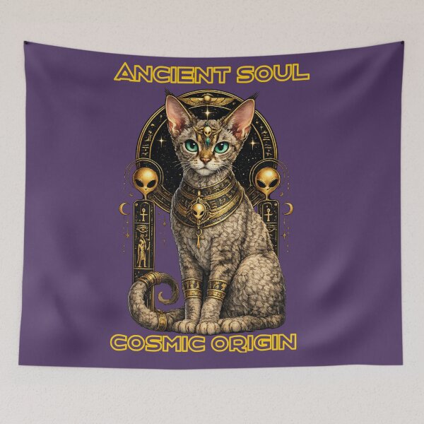 Item preview, Ancient Soul Cosmic Origin Cat – Egyptian Alien Mystic Graphic designed and sold by AvalonTshirts.