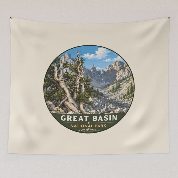 Item preview, Great Basin National Park Retro Desert Mountain designed and sold by Gideon Emmerich.