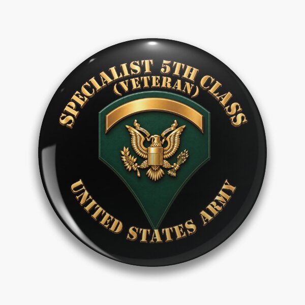 Item preview, Army - Specialist 5th Class - SP5 - Veteran  - 3D X 300 designed and sold by Military Insignia Products.