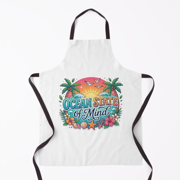 Item preview, Ocean State Of Mind Beach T-Shirt | Retro Coastal Typography | Tropical Summer Graphic Tee designed and sold by Faisal Shah.