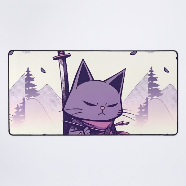 Item preview, Zen Samurai Cat Meditation – Cute Kawaii Ninja Kitty with Katana Japanese Anime Style Art designed and sold by Dyan4.