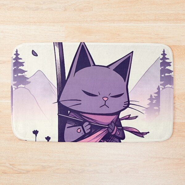 Item preview, Zen Samurai Cat Meditation – Cute Kawaii Ninja Kitty with Katana Japanese Anime Style Art designed and sold by Dyan4.
