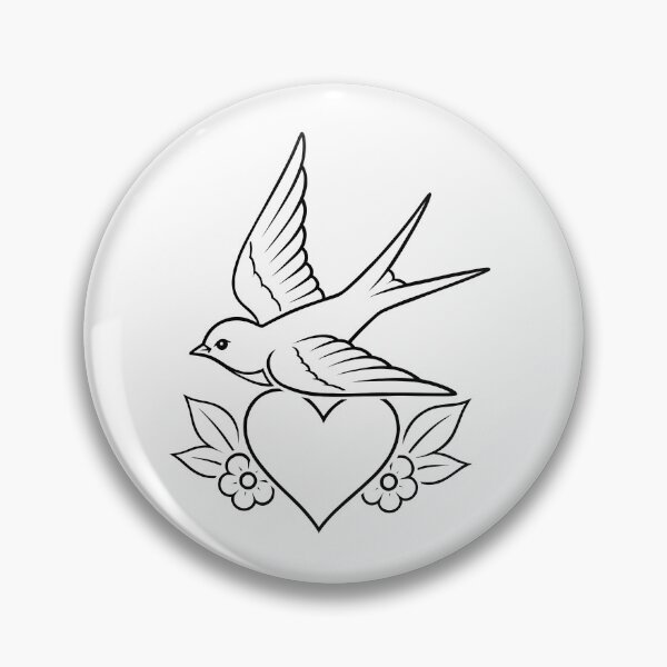 Item preview, Traditional Swallow Heart Tattoo designed and sold by ArtPer-design.