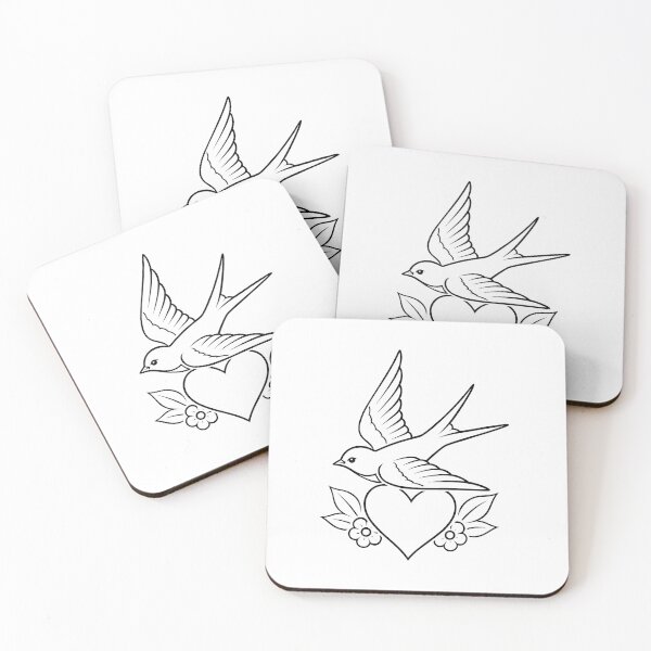 Item preview, Traditional Swallow Heart Tattoo designed and sold by ArtPer-design.