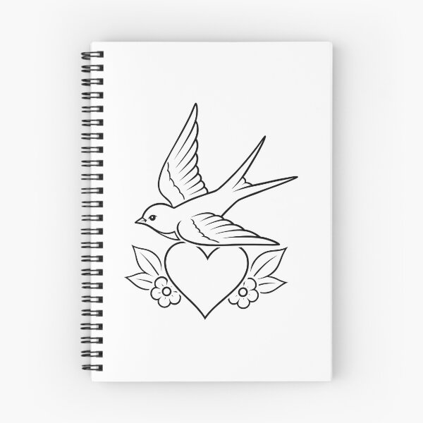 Item preview, Traditional Swallow Heart Tattoo designed and sold by ArtPer-design.