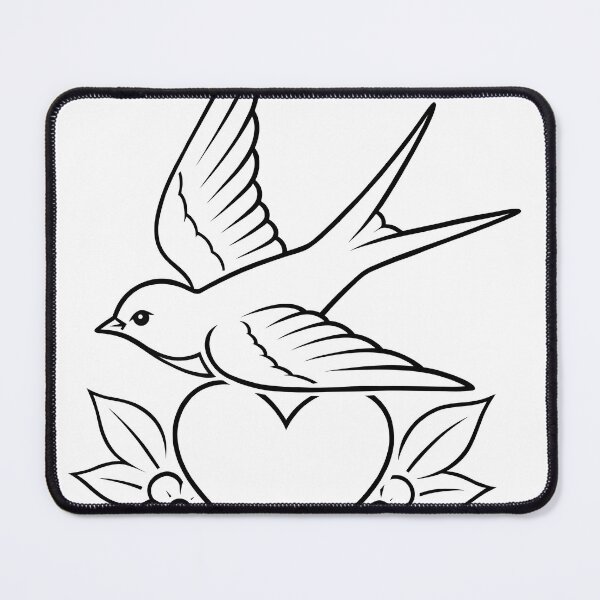 Item preview, Traditional Swallow Heart Tattoo designed and sold by ArtPer-design.