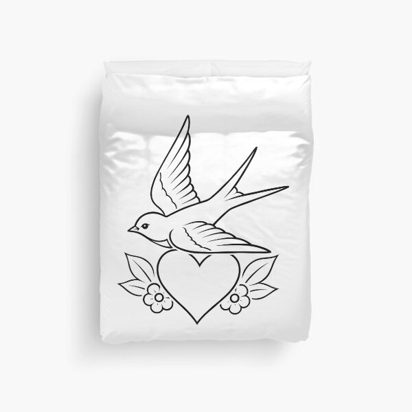 Item preview, Traditional Swallow Heart Tattoo designed and sold by ArtPer-design.
