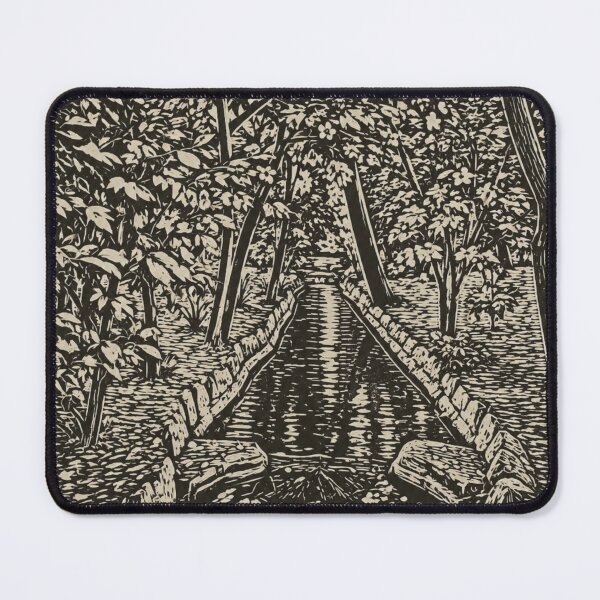 Item preview, Garden Stream | Botanical Linocut designed and sold by Linoluca.