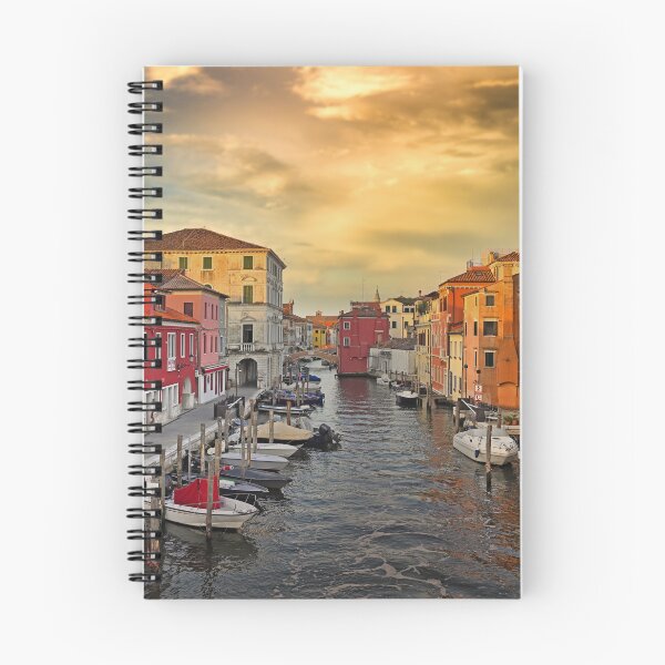 Item preview, Sunset sky over old colourful houses and boats, Chioggia, Italy designed and sold by goceris.
