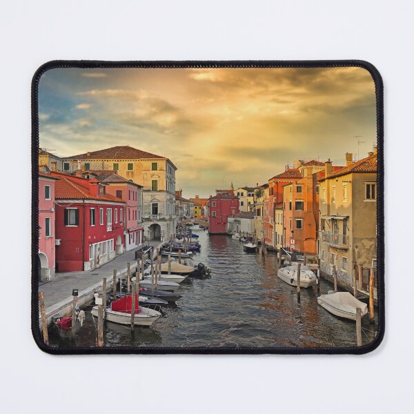 Item preview, Sunset sky over old colourful houses and boats, Chioggia, Italy designed and sold by goceris.