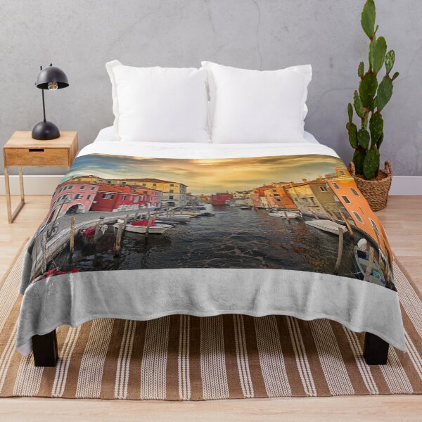 Item preview, Sunset sky over old colourful houses and boats, Chioggia, Italy designed and sold by goceris.