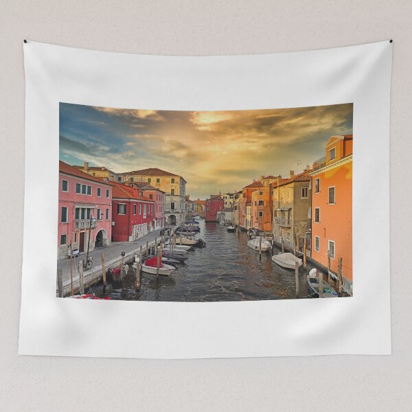 Item preview, Sunset sky over old colourful houses and boats, Chioggia, Italy designed and sold by goceris.