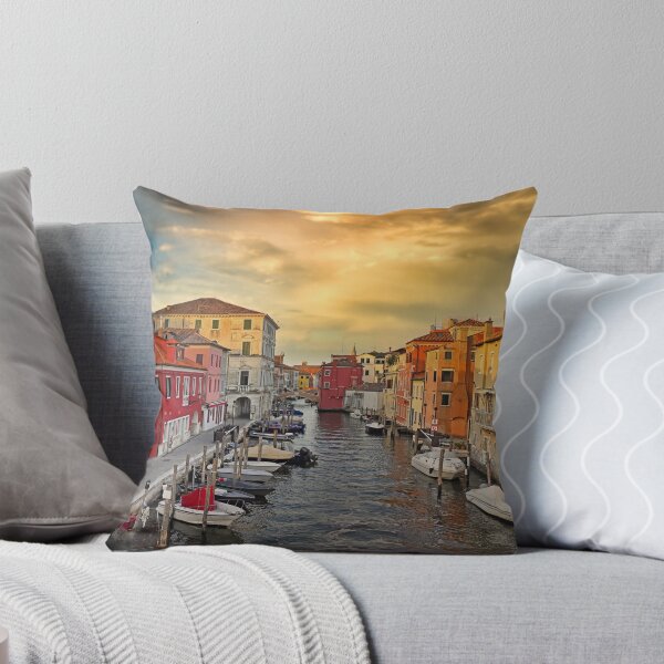 Item preview, Sunset sky over old colourful houses and boats, Chioggia, Italy designed and sold by goceris.